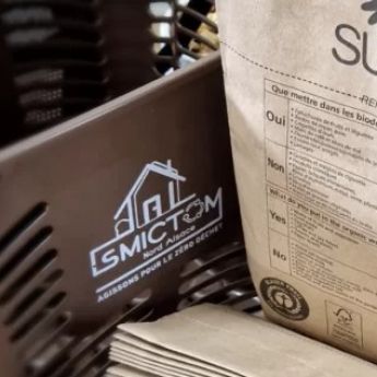 Smictom : réassort des sacs kraft biodéchets
